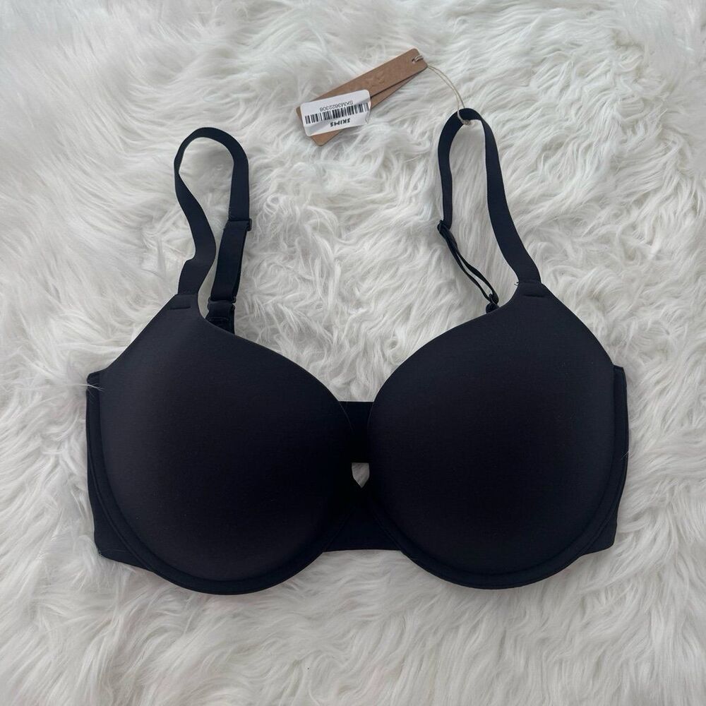 Skims Fits Everybody Pushup Demi Bra Onyx Size 34DD